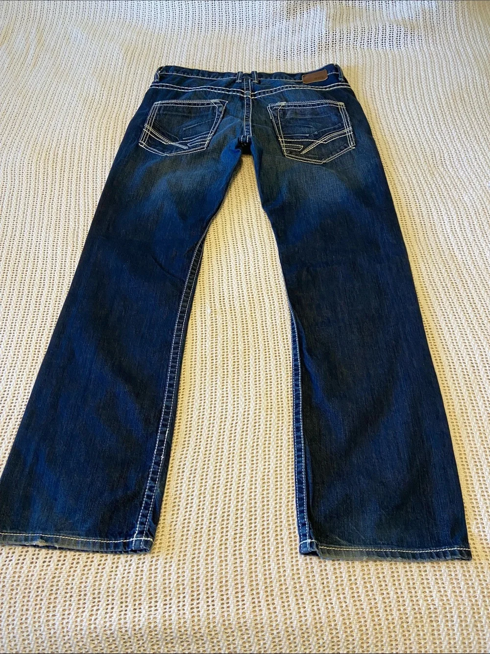 Buckle BKE CARTER Stitch Denim Bootcut Jeans Size 36L x 34” Cowboy Rodeo